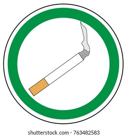 Smoking area sign. Vector. Allowed sign
