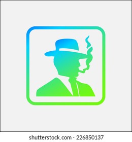 smoking area sign. vector illustration