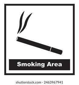 smoking area sign vector illustration symbol design