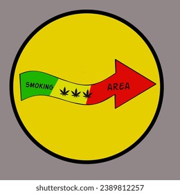 Vector de área de fumadores con flechas