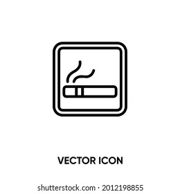 Smoking area vector icon. Modern, simple flat vector illustration for website or mobile app.Smoking symbol, logo illustration. Pixel perfect vector graphics