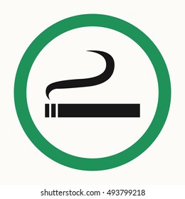 Smoking area. Vector illustration on white background.