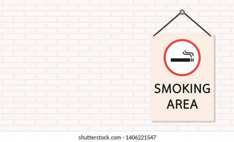 smoking area. smoking area wallpaper. poster design. free space for text. copy space. smoking area sign.