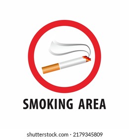 smoking area warning vector illustration design, for stickers, posters, flyers and others