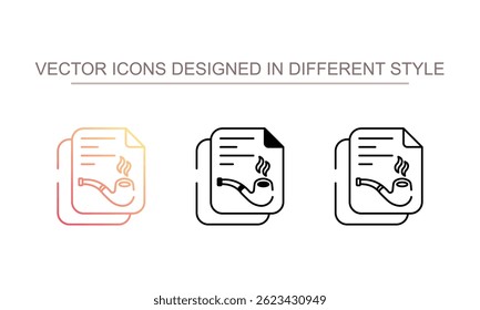 Smoking Article icon design with white background stock illustration