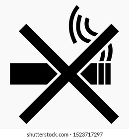  Smoking ban. Commercial line vector icon for websites and mobile minimalistic flat design.