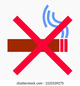  Smoking ban. Commercial line vector icon for websites and mobile minimalistic flat design.