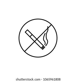 smoking ban icon. Element of simple icon for websites, web design, mobile app, info graphics. Thin line icon for website design and development, app development  on white background