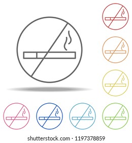 smoking ban icon. Elements of Web in multi colored icons. Simple icon for websites, web design, mobile app, info graphics