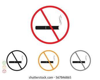 smoking ban, icon, vector illustration eps10