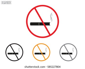smoking ban, icon, vector illustration eps10