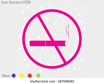 smoking ban, icon, vector illustration eps10