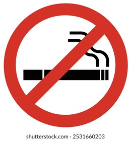 Smoking ban image prepared and cleaned in vector format