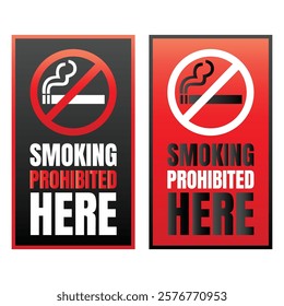 Smoking banned here sign icon, No smoking icon illustration, Smoking not allowed icon