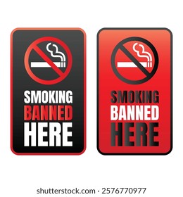 Smoking banned here sign icon, No smoking icon illustration, Smoking not allowed icon