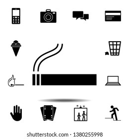 smoking in bed icon. Simple glyph, flat vector element of universal icons set for UI and UX, website or mobile application