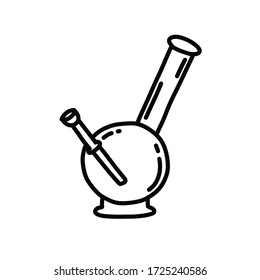smoking bong doodle icon, vector illustration 