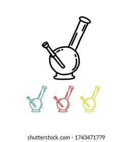 smoking bong doodle icon, vector illustration
