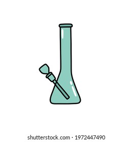 smoking bong doodle icon, vector illustration