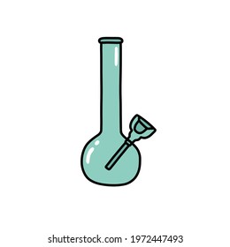 smoking bong doodle icon, vector illustration