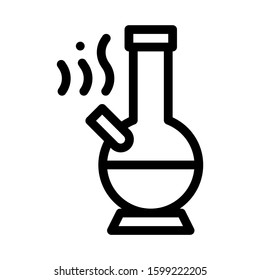 Smoking Bong Icon Vector. Outline Smoking Bong Sign. Isolated Contour Symbol Illustration