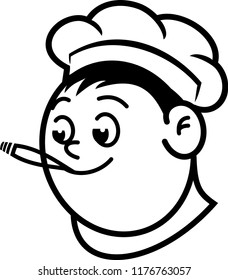 smoking boy simple