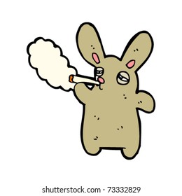 smoking bunny rabbit cartoon