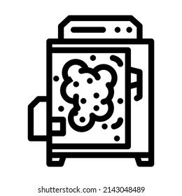smoking chamber line icon vector. smoking chamber sign. isolated contour symbol black illustration