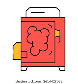 smoking chamber line icon vector. smoking chamber sign. isolated symbol illustration