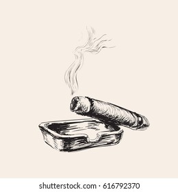 Cigar Drawing Images Stock Photos Vectors Shutterstock Check out our custom cigar lighter selection for the very best in unique or custom, handmade pieces from our lighters shops. https www shutterstock com image vector smoking cigar ashtray 616792370