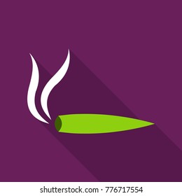 Smoking cigar color flat icon