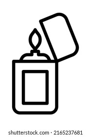 Smoking cigar flat line icon. Cigar, tobacco, vape tank and cigarettes. Outline sign for mobile concept and web design, store.