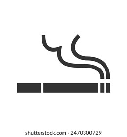 Smoking cigaret icon in trendy flat style isolated vector illustration on white background.