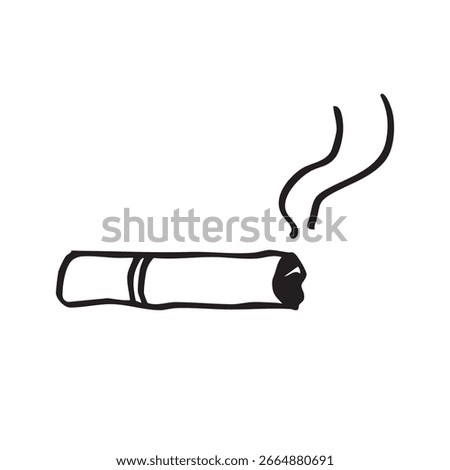 smoking cigarette doodle design element