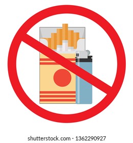 Smoking cigarette with filter in ceramic tray. Realistic vector illustration to warn about danger of harmful habit. Addiction with risk for health