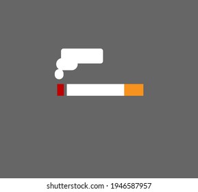 Raucher-Zigarettensymbol. Flaches Design. Vektorgrafik
