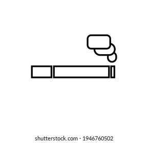 Smoking Cigarette Icon. Flat design style. Vector Illustration