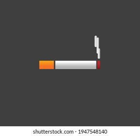 Smoking Cigarette Icon. Flat design style. Vector Illustration
