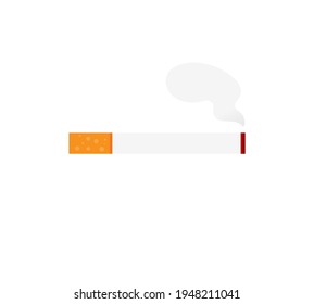 Smoking Cigarette Icon. Flat design style. Vector Illustration
