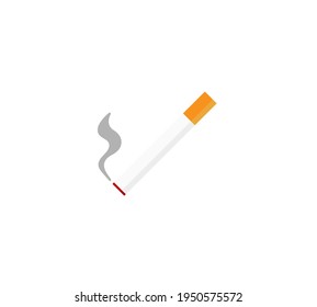 Smoking Cigarette Icon. Flat design style. Vector Illustration