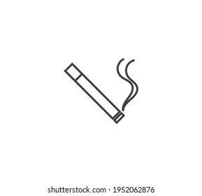 Smoking Cigarette Icon. Flat design style. Vector Illustration