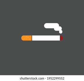 Smoking Cigarette Icon. Flat design style. Vector Illustration