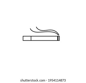 Icono de cigarrillo fumador. Diseño plano. Ilustración vectorial