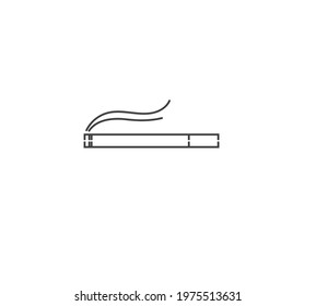 Smoking Cigarette Icon. Flat design style. Vector Illustration
