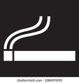 Smoking cigarette icon flat symbol