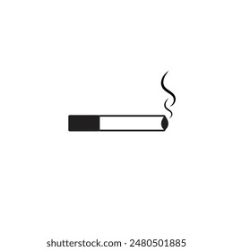 Smoking cigarette icon flat vector design