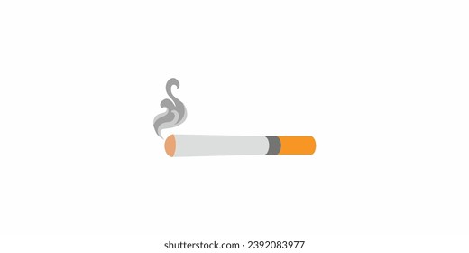 smoking cigarette icon logo design