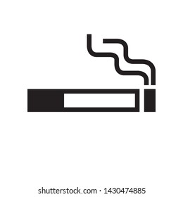 Smoking cigarette icon in trendy flat style design. Vector graphic illustration. Suitable for website design, logo, app, and ui. EPS 10.