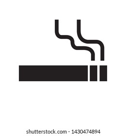 Smoking cigarette icon in trendy flat style design. Vector graphic illustration. Suitable for website design, logo, app, and ui. EPS 10.