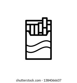 Smoking cigarette icon. Unhealthy, nicotine, smell. Addiction concept. Vector illustration can be used for topics like break, bad habit, tobacco.
